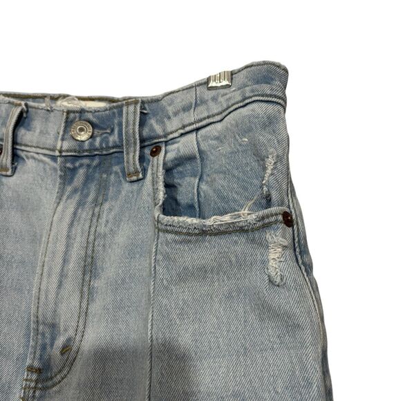 Abercrombie & Fitch 90s Ultra High Rise Straight Split Hem Jeans Womens 26/2 S - Picture 9 of 12